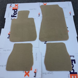 Fit For BMW E30 Velour Floor Mat Mats Carpet Beige Set of 4 Coupe Convertible (Cabrio) M3 1986-94 LHD