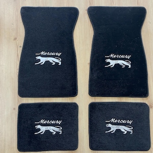 For Mercury cougar XR7 velour floor mats carpet black set of4 1967-73
