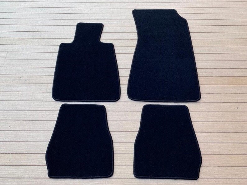 Fit for BMW E30 Velour Floor Mat Mats Carpet Black Set of 4 Coupe Convertible cabrio M3 198694