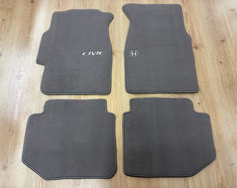 For Honda Civic Coupe Dx Ex Hx Si Velour floor mat mats carpet Gray set of4 1996/2000