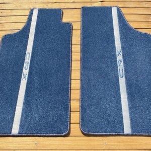 NEW Fit For Honda CRX Floor Mats Carpet Blue  2 Pcs  1984 - 1987