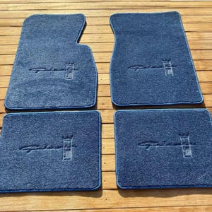 For Ford Galaxie 500 XL Floor Mats carpet Light Blue set of4 1965-68