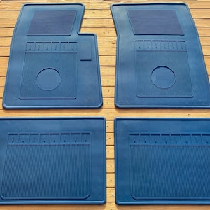 Lincoln Town Car Continental Cartier Mark 5 Floor Mats Blue Rubber Set of 4