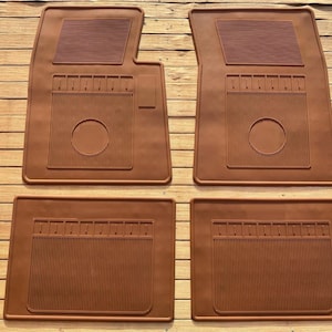 Lincoln Town Car Continental Cartier Mark 5 Floor Mats Brown Rubber Set of 4