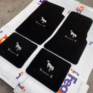 For Ford Bronco II Custom Velour Floor Mats Carpet Black Set of4 1984-1990