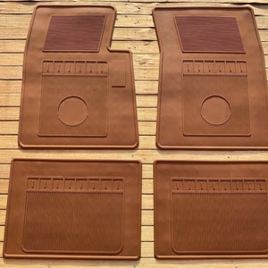 Fit For Pontiac Catalina RUBBER Floor Mats Tobacco 4pcs 1959-1981