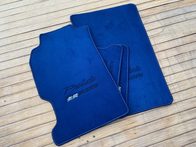 Fits Honda Prelude 5th Gen 1997 to 2001 2DR Navy Blue Floor Mats Carpet