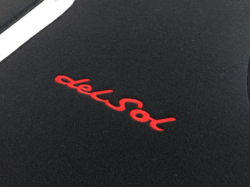 For Honda Civic Crx Del Sol Floor Mats Carpet Black 2pcs Black Trim