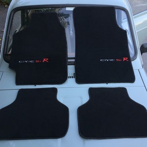 For Honda Civic SH3 Hatchback Dohc Vtec Ef Si Floor Mat Carpet Black 4 Pcs 1988-91