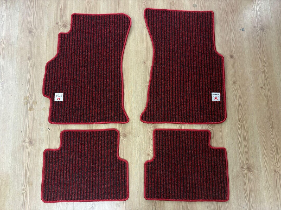 Honda Civic EK9 Type R Floor Mats: Ribbed Burgundy Carpet (1996-00 ...