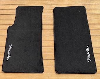 Fit For Mazda Miata MX5 NB Custom Velour Floor Mats Carpet Black 2pcs 1998-05