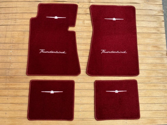 For Ford Thunderbird Floor Mat Mats Carpet Burgundy Set of 4 1964 66 Etsy