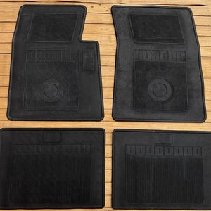 Fit For Ford Galaxie 500 RUBBER Floor Mats BLACK 4 SEATER 1964-1966