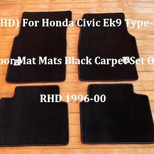 Honda Civic Type-r Floor Mats: Black Velour Carpet Set (RHD 1996-00) - Etsy