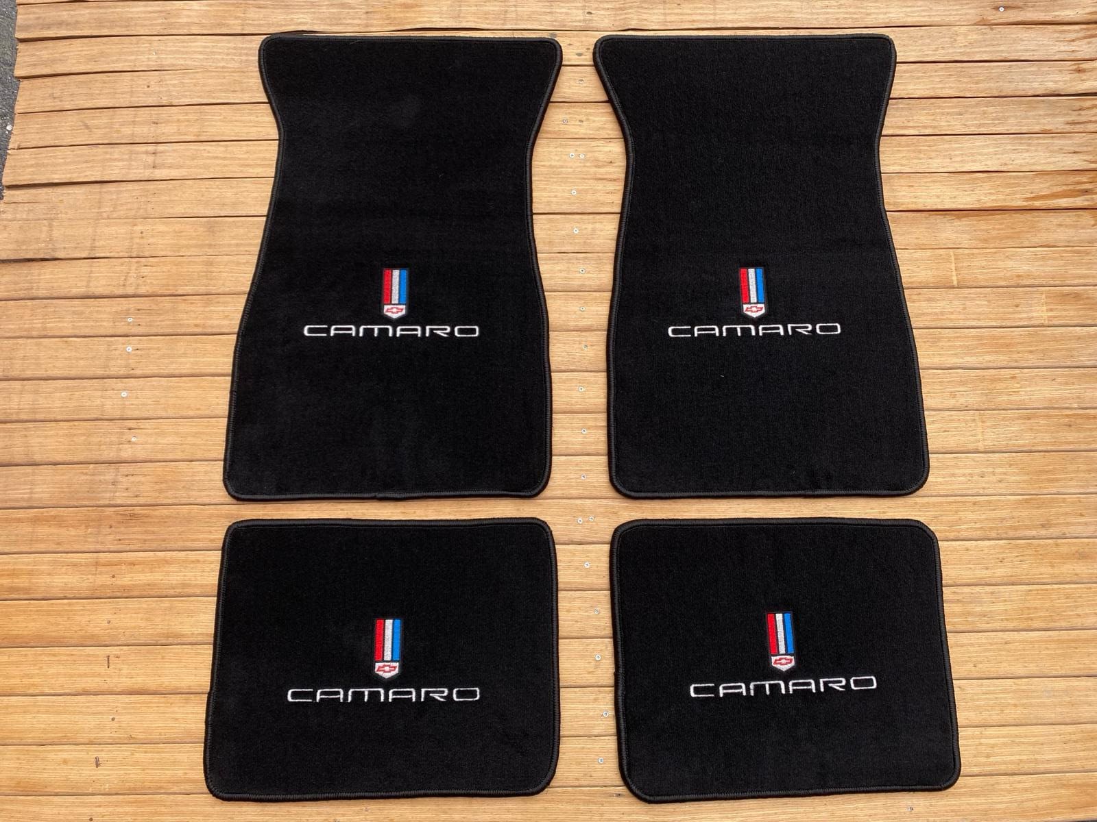 Alfombrillas Para Chevrolet Camaro Coupe Negro Blanco Nubuck 1982-1992