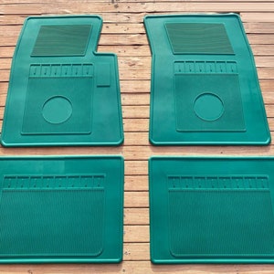 Lincoln Town Car Continental Cartier Mark 5 Floor Mats Green Rubber Set of 4