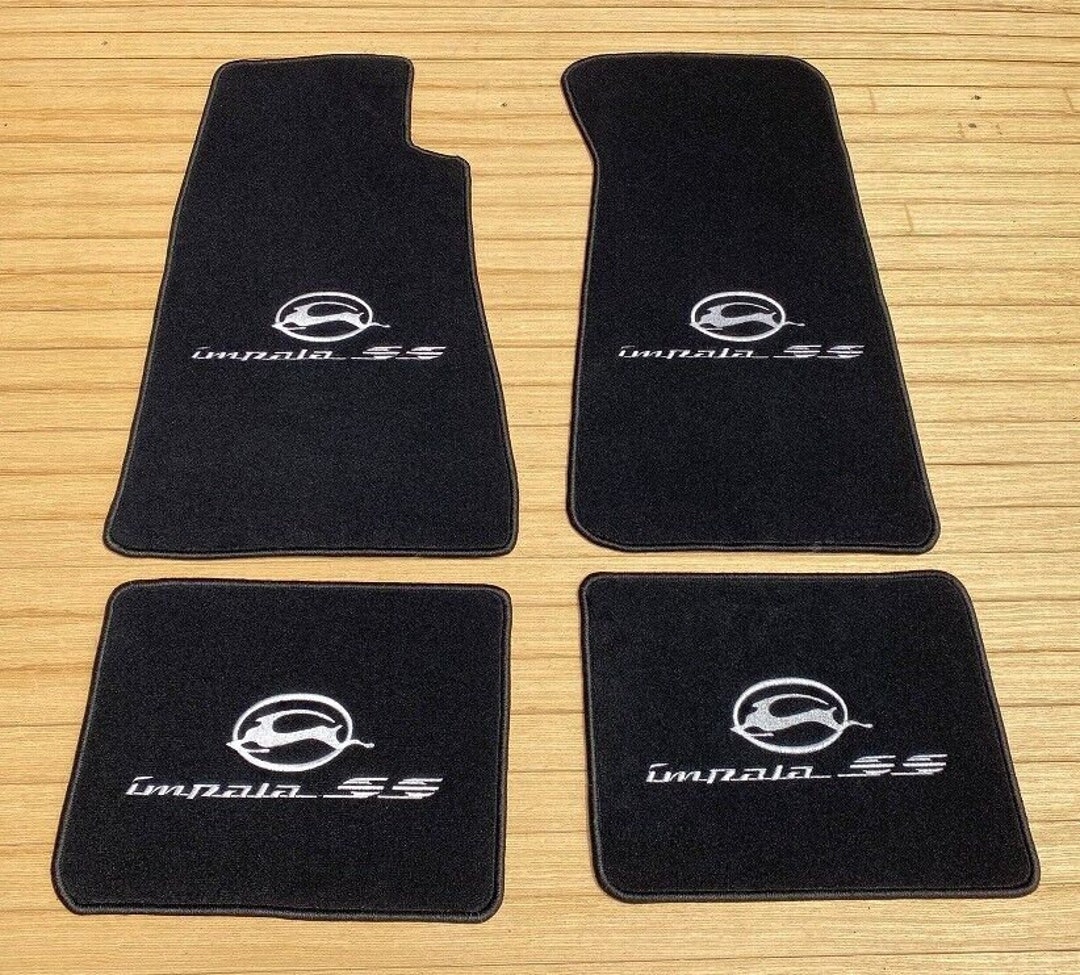 Lloyd Mats 3-Piece Black Carpet Floor Mat Set For 2002-2006 Chevy Trailblazer - Embroidered SS Logo, USA Made
