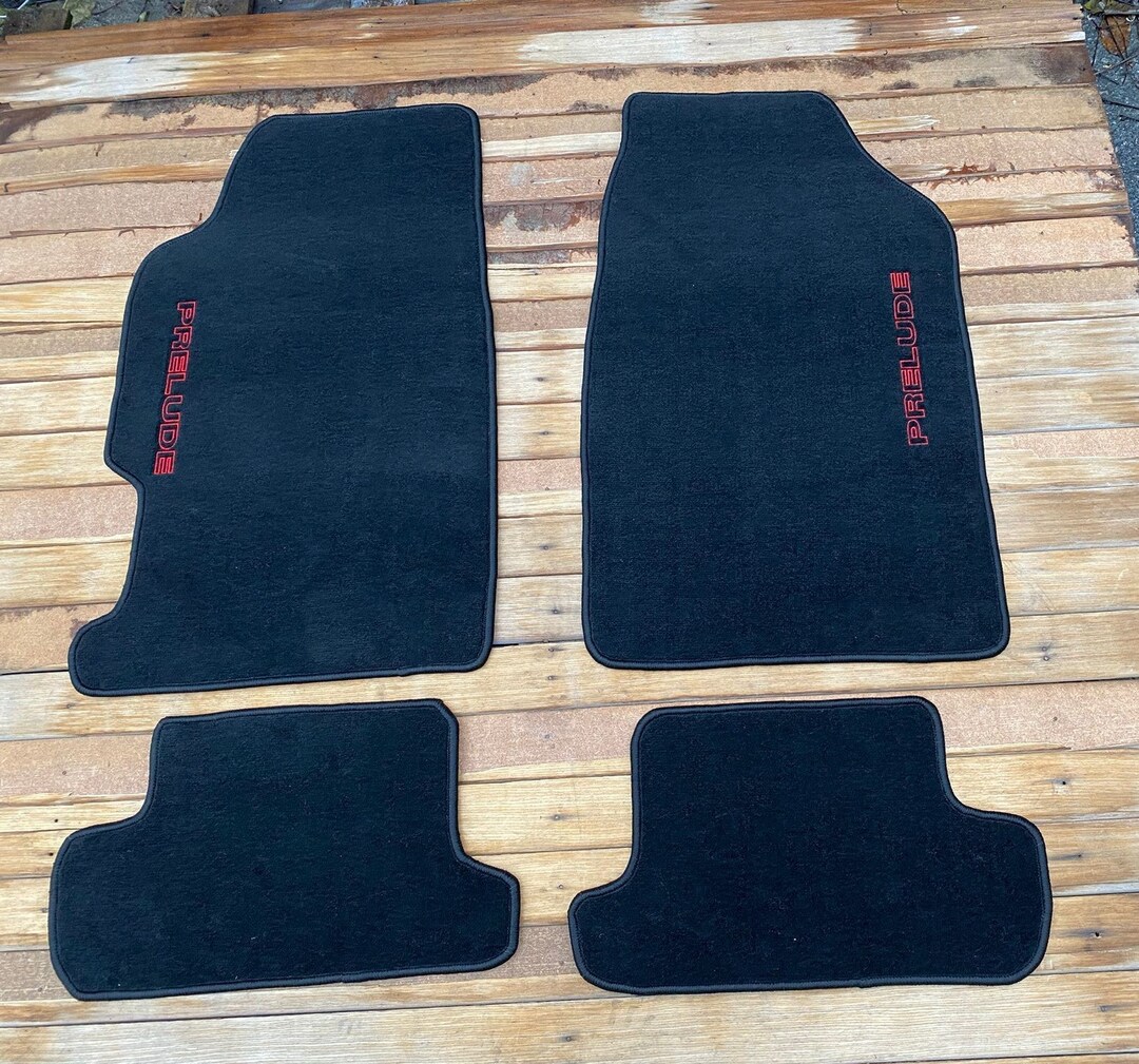 Fits Honda Prelude 4 Th Gen 1991 to 1996 2DR Black Floor Mats Carpet W/ Spoon LHD Etsy