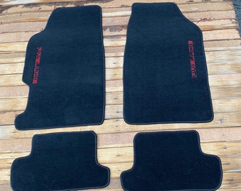 Honda Prelude 4th Gen Black Velour Floor Mats (1991-1996)