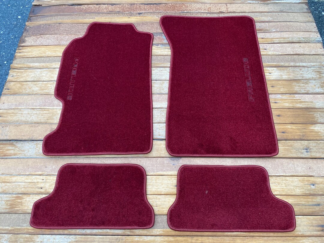 Fits Honda Prelude 5th Gen 1997 to 2001 2DR Maroon Floor Mats Carpet W/ Spoon Etsy