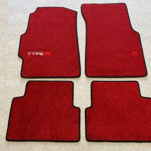 For Honda Acura İntegra DC2 Type R Coupe Floor Mats Carpet Red Black Trim 95/01 - LHD