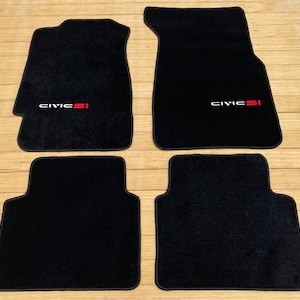 For Honda Civic 2dr Floor Mats Carpet Black Civic Si Logo 1996-2000 eg6 eg9 eg2 eg8  COUPE Sİ CX