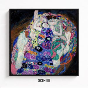 Feminine Wall Art by Gustav Klimt • Maximalist Decor Print • Art Nouveau Poster image 1