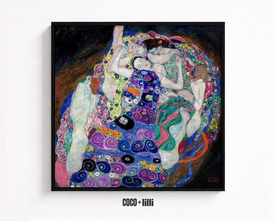 Feminine Wall Art by Gustav Klimt • Maximalist Decor Print • Art Nouveau Poster