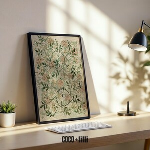 English Cottage Wall Art • Vintage Botanical Floral Print • William Morris Jasmine image 8