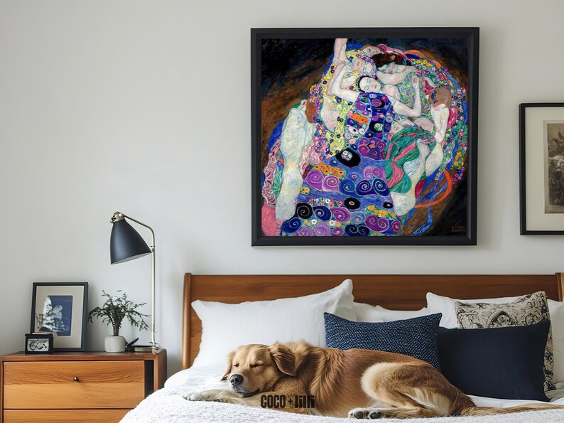 Feminine Wall Art by Gustav Klimt • Maximalist Decor Print • Art Nouveau Poster image 5