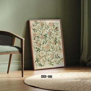 English Cottage Wall Art • Vintage Botanical Floral Print • William Morris Jasmine image 7