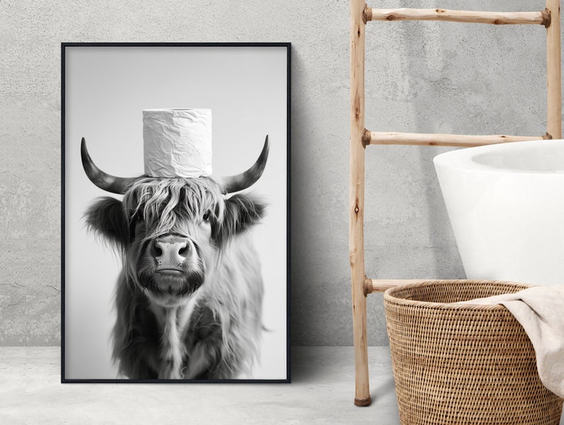 Unique bathroom wall art
Amusing farmhouse decoration
Hilarious Scotland wall print
Adorable bathroom cow decor. guest bathroom wall art. half bathroom art. restroom decor. toilet picture extra large wall art print framed wall art