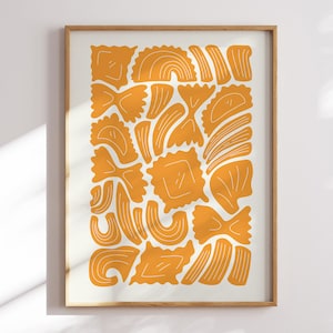 Pasta Art Food Art Kitchen Wall Art Pasta Print Food Print Kitchen Food Art Pasta Poster Italian Kitchen Decor Cooking Wall Art Kitchen Art