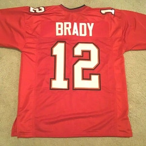 UNSIGNED CUSTOM Sewn Stitched Tom Brady Tampa Red Jersey - M, L, XL, 2XL