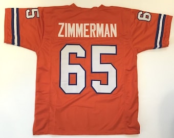 NSIGNED CUSTOM Sewn Stitched Gary Zimmerman Orange Jersey - M, L, XL, 2XL