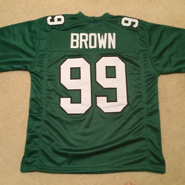 UNSIGNED CUSTOM Sewn Stitched Jerome Brown Green Jersey - M, L, XL, 2XL