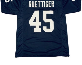 UNSIGNED CUSTOM Sewn Stitched Rudy Ruettiger Blue Jersey - M, L, XL, 2XL, 3XL
