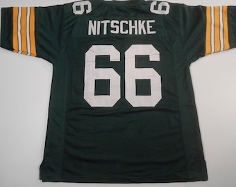 UNSIGNED CUSTOM Sewn Stitched Ray Nitschke Green Jersey - M, L, XL, 2XL, 3XL