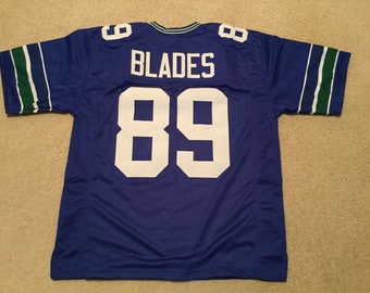 UNSIGNED CUSTOM Sewn Stitched Brian Blades Blue Jersey - M, L, XL, 2XL