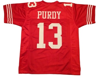 UNSIGNED CUSTOM Sewn Stitched Brock Prudy Red Jersey - M, L, XL, 2XL