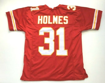 UNSIGNED CUSTOM Sewn Stitched Priest Holmes Red Jersey - M, L, XL, 2XL