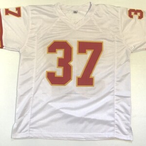 UNSIGNED CUSTOM Sewn Stitched Joe Delaney White Jersey - M, L, XL, 2XL image 2