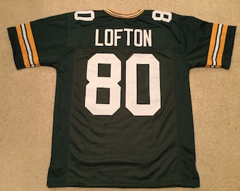 UNSIGNED CUSTOM Sewn Stitched James Lofton Green Jersey - M, L, XL, 2XL