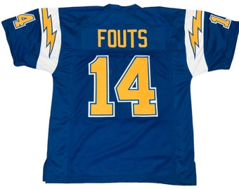 Custom Sewn Kellen Winslow White Chargers Jersey - Adult Sizes M To 3XL
