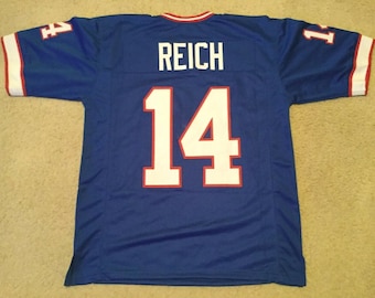 UNSIGNED CUSTOM Sewn Stitched Frank Reich Blue Jersey - M, L, XL, 2XL