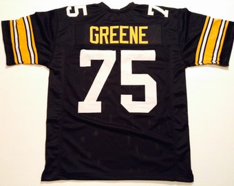UNSIGNED CUSTOM Sewn Stitched Joe Greene Black Jersey - M, L, XL, 2XL, 3XL