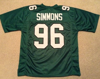 UNSIGNED CUSTOM Sewn Stitched Clyde Simmons Green Jersey - M, L, XL, 2XL