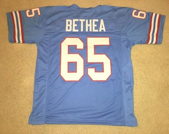UNSIGNED CUSTOM Sewn Stitched Elvin Bethea Blue Jersey - M, L, XL, 2XL
