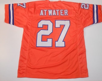STEVE ATWATER Denver Unsigned Custom Orange Sewn New Football