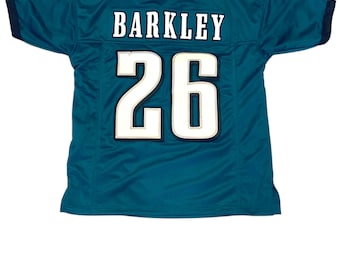 Saquon Barkley #26 Sewn Stitched Custom Jersey Green Philadelphia